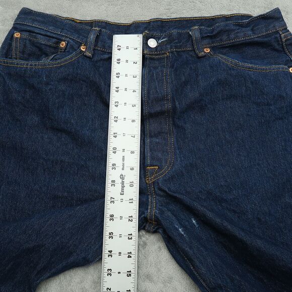 Levi's 501 Jeans Men's Fits 38x30 (Size 40x32) Blue Original Straight Denim Dark - Picture 16 of 16